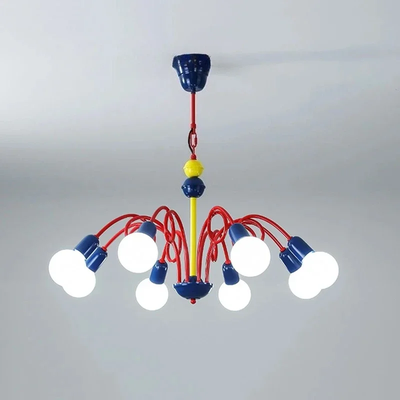 Memphis Chandelier colorful Children's Room Ceiling Chandelier bedroom living room  Baby Room Boy Girl Bedroom Ceiling Lamps