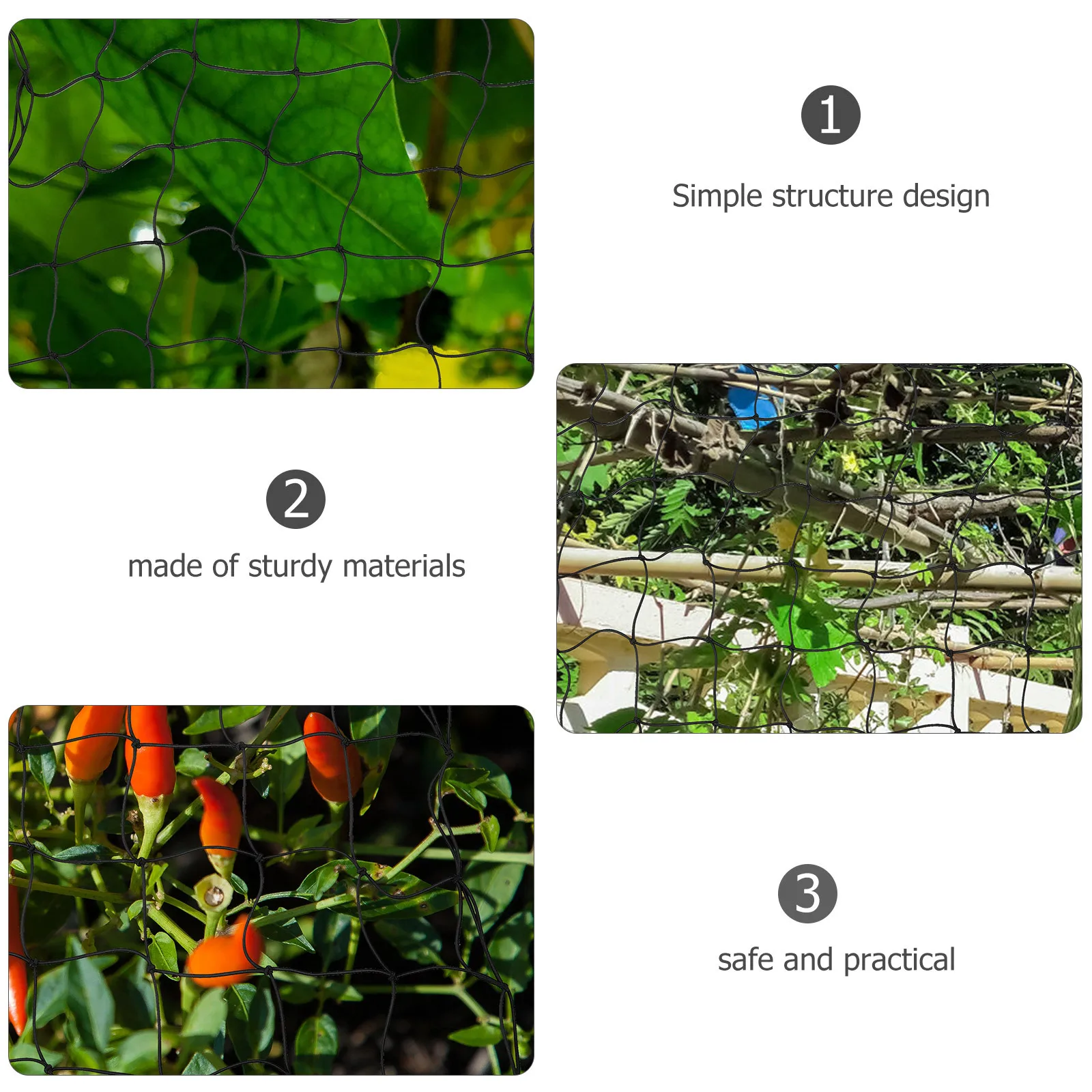 

Sturdy Lightweight Plant Support Netting Versatile Trellis Net for Vine Plants Garden Decoration Bean Trellis Garden Accessory