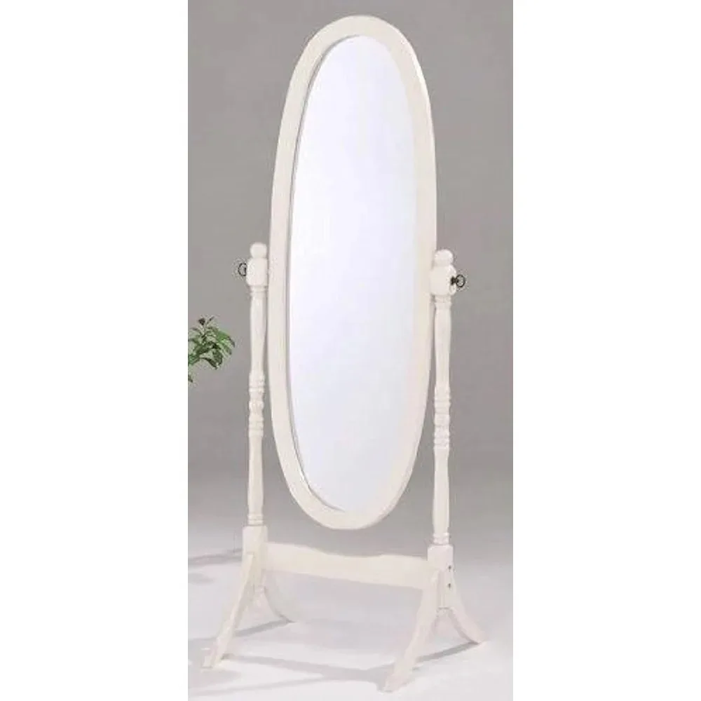 

Swivel Full Length Wood Cheval Floor Mirror, White New