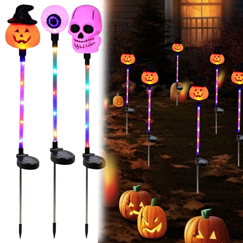 Lampu dekorasi pesta Halloween, lampu kerangka LED 3D Halloween, anti air, warna-warni, lampu Halloween, lampu jalur hantu, dekorasi pesta Halloween