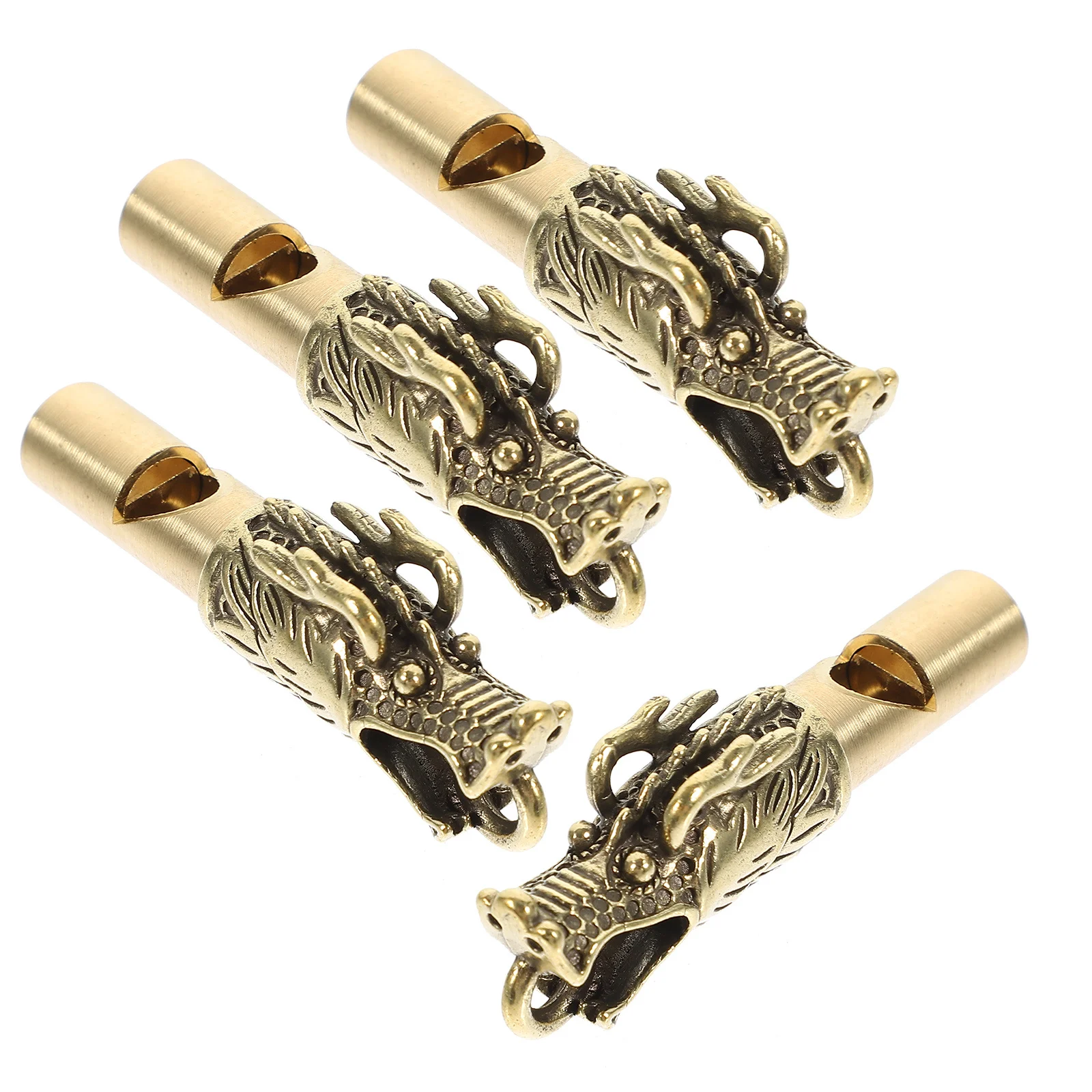 นกหวีดรูปหัวมังกร 4 ชิ้น พวงกุญแจทองเหลือง รูปสัตว์ นกหวีดฉุกเฉิน เสียงดัง สำหรับกิจกรรมกลางแจ้ง เอาตัวรอด ตั้งแคมป์ เดินป่า กีฬา ความปลอดภัย