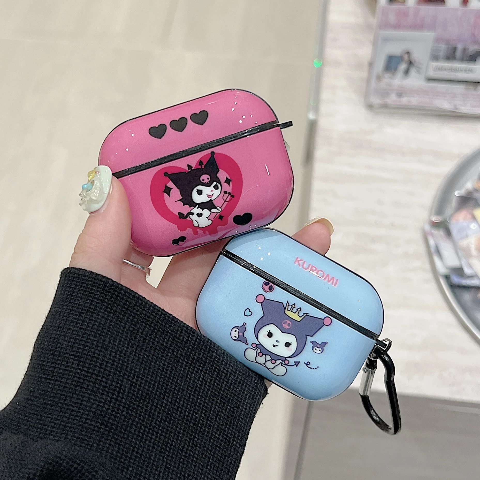 Gift Cute Sanrio Kuromi Headphone Cover, StellaLou Cartoon Anime, Cool, Anti-drop, For Airpods 1, 2, 3, Pro 2, Pro2