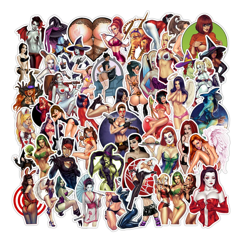 10/30/50PCS Sexy Devil Women Beauty Lady Girls Stickers Graffiti DIY Phone Helmet Luggage Guitar Skateboard Waterproof Stickers