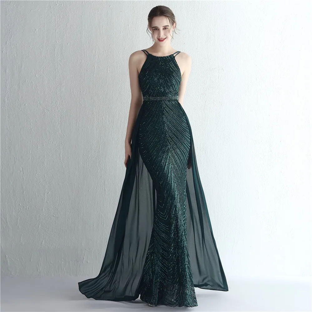 Prom Dress Women Party Long Wedding Guest Woman Dresses Elegant Party Gala Evening Dress Mermaid Silhouette Sequined Maxi Dress