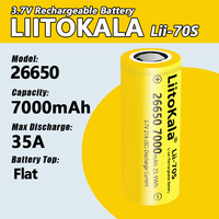 1-40pcs LiitoKala Lii-70S 26650 7000mah lithium battery 3.7V 7000mAh 26650 70S rechargeable battery suitable for flashligh