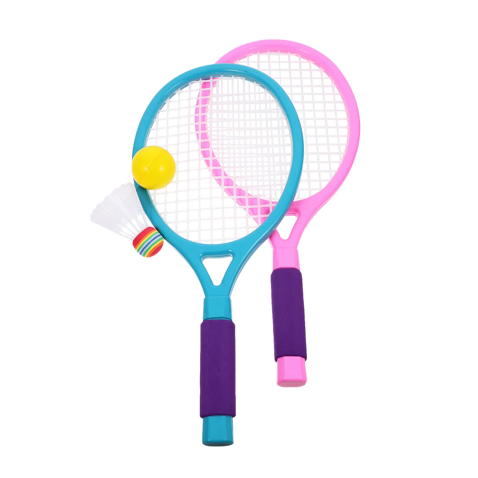 

Badminton Racket Set with Balls Tennis Sports Toys Fashionable Kids Athletic Playthings Plastic