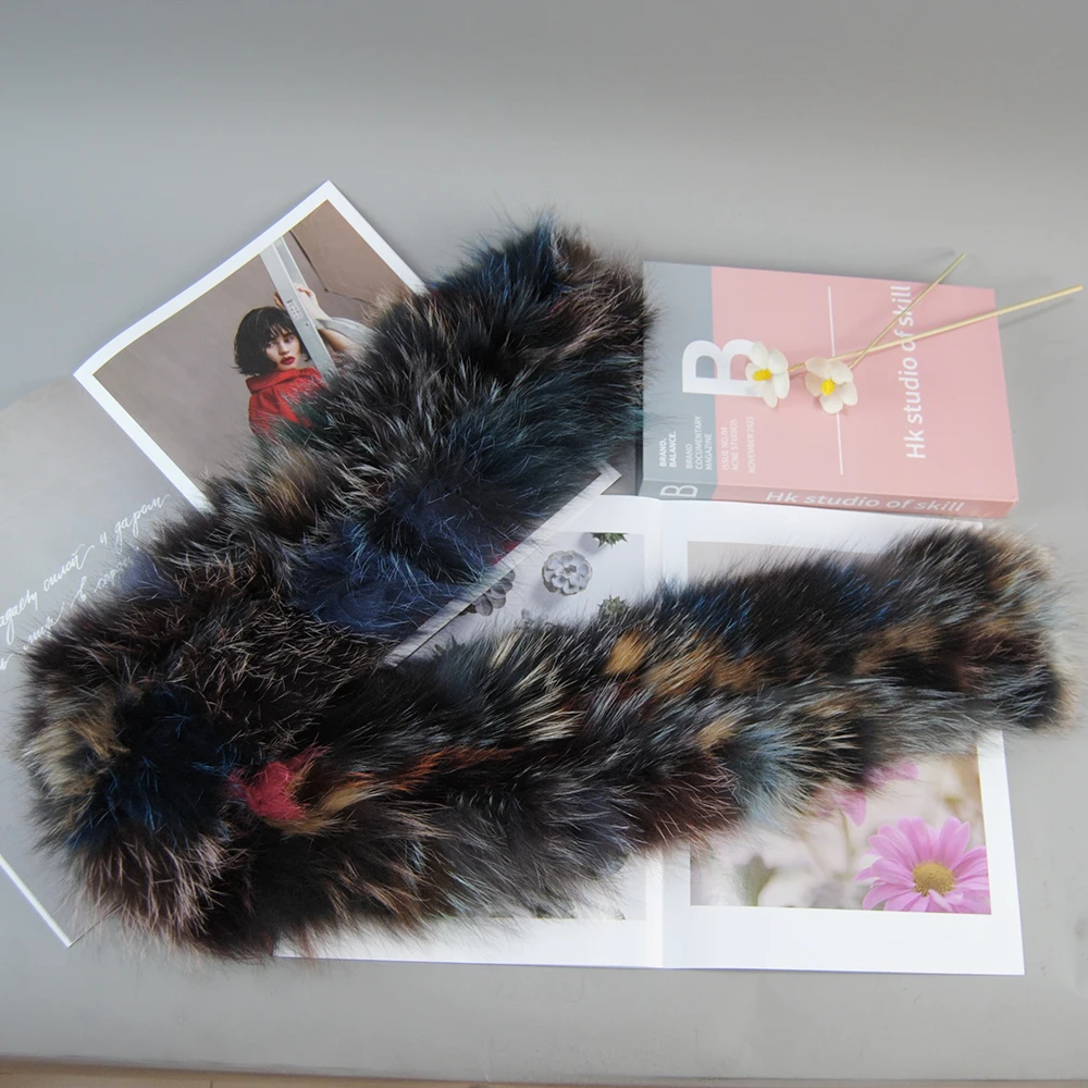Gran oferta, bufanda de piel de zorro Natural cálida para invierno para mujer, anillo tejido de piel de zorro auténtica, pañuelo a la moda para mujer, pañuelo de piel auténtica para mujer