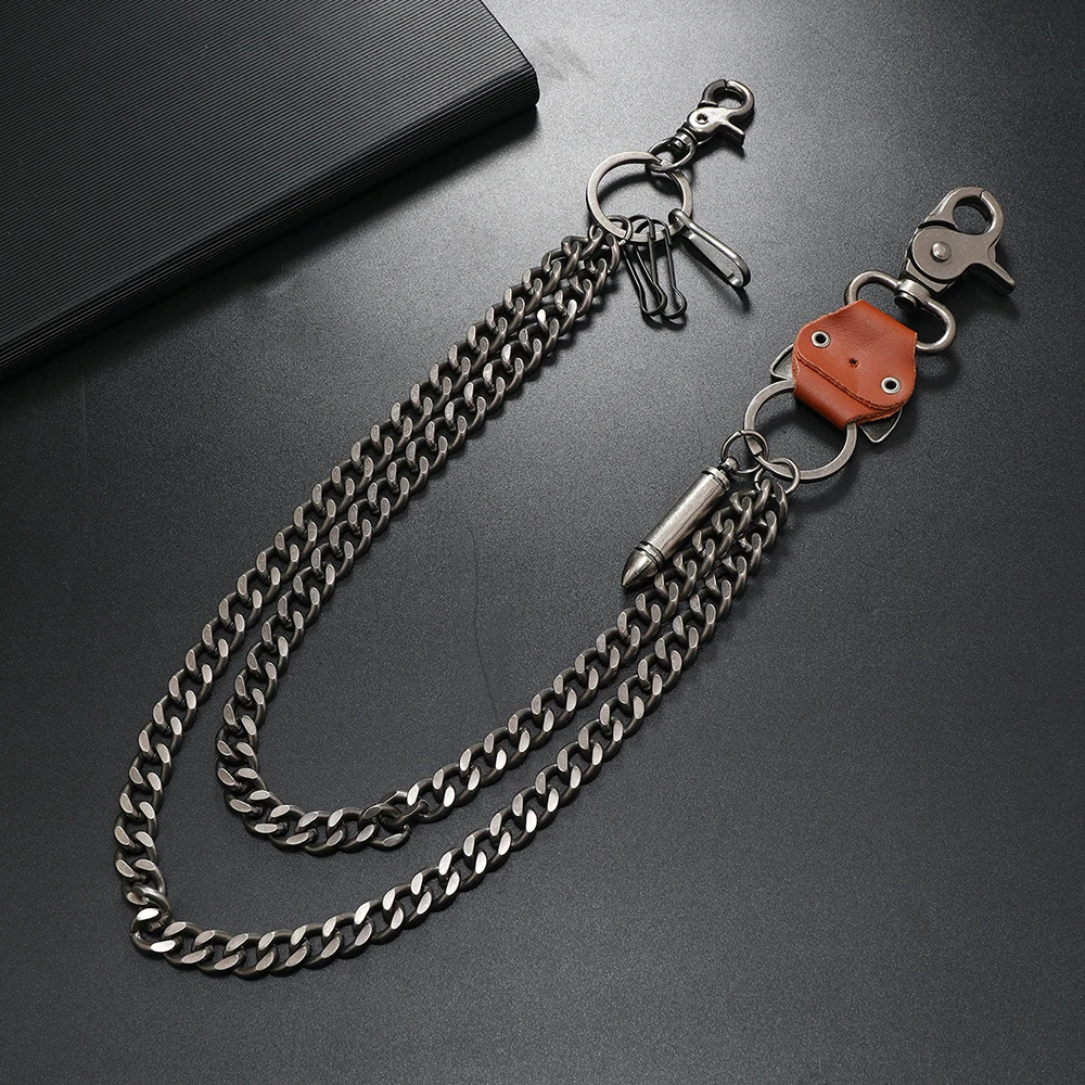 1 piece Hip-hop Jewelry Keychain personality pants chain Men\'s Accessories