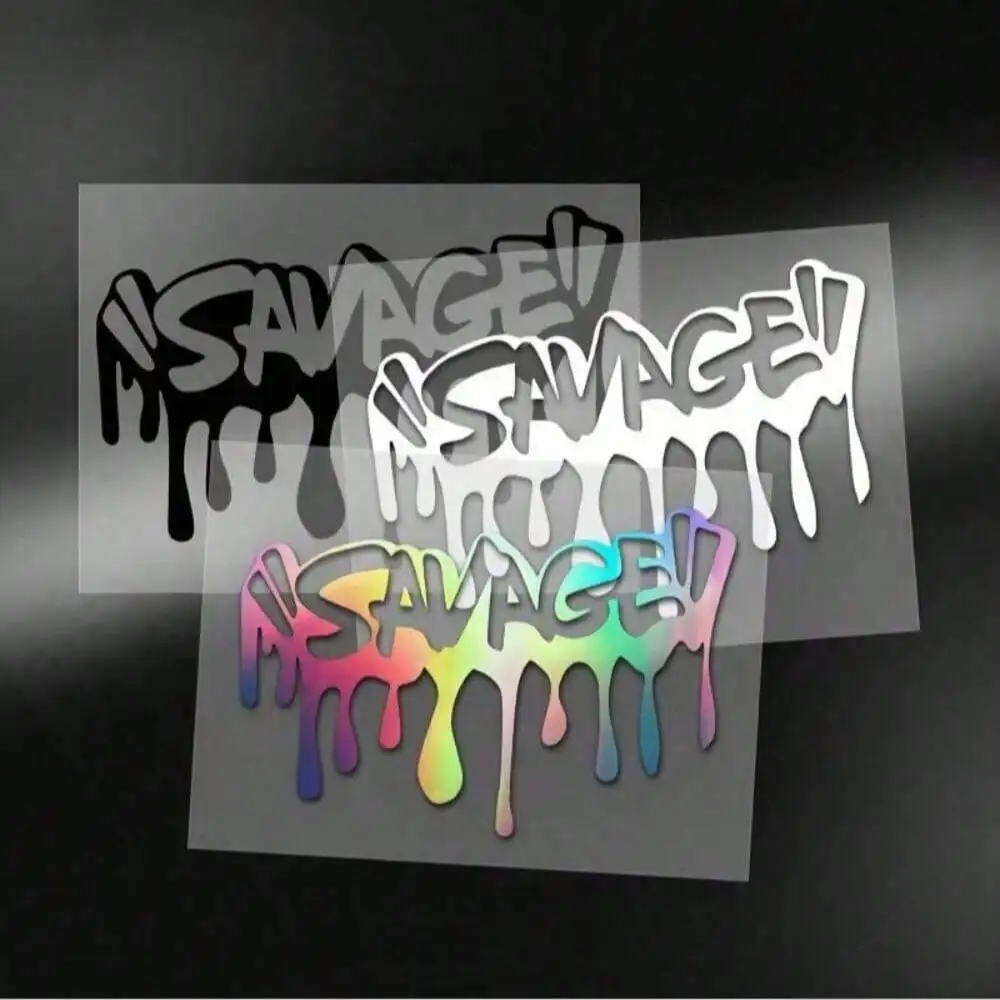 Graffiti SAVAGE! Decal, Drip Text Design Waterproof Sticker