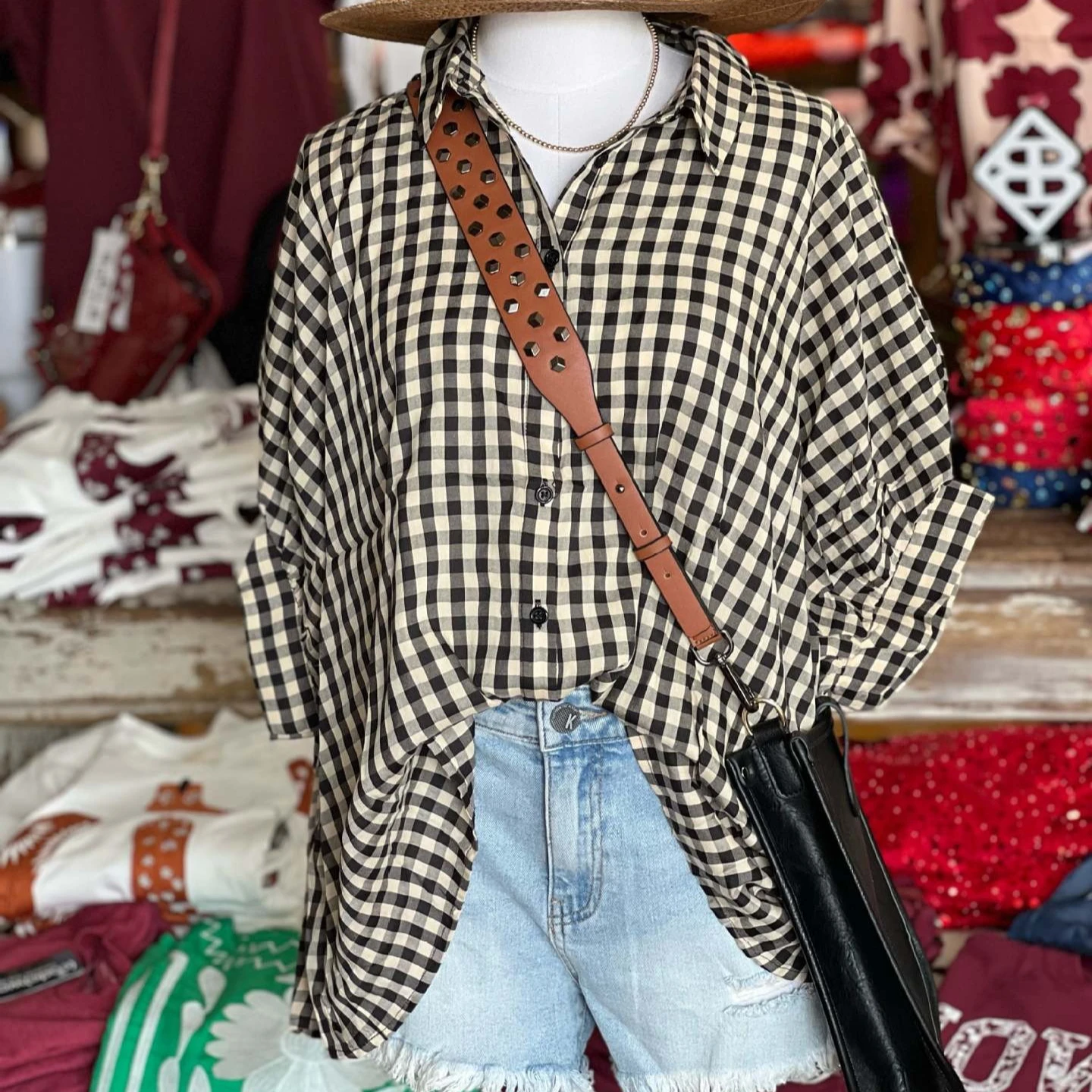 

Women Plaid Shirts Lightweight Blouses Turn Down Collar Single Breasted Long Sleeves Loose Casual Office Lady 2025 Spring Autumn