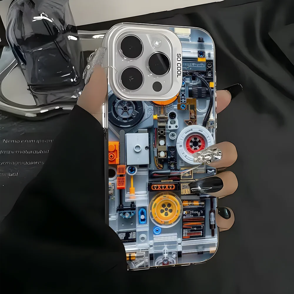 

Toy set Trend Cartoon Phone Case For iPhone 16 15 14 13 12 11 Pro Max White Ultra-thin Soft Candy Abrazine Funda