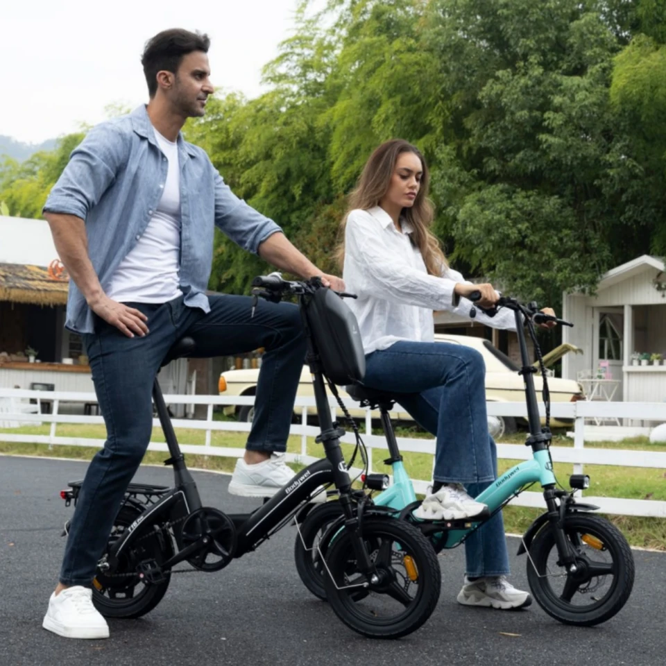 14' Foldable Electric Bicycle for Adult, Peak 500W Motor with 36V 10.4Ah Removable Battery EBike Dual Disc Brake Bodywel T16pro image 8