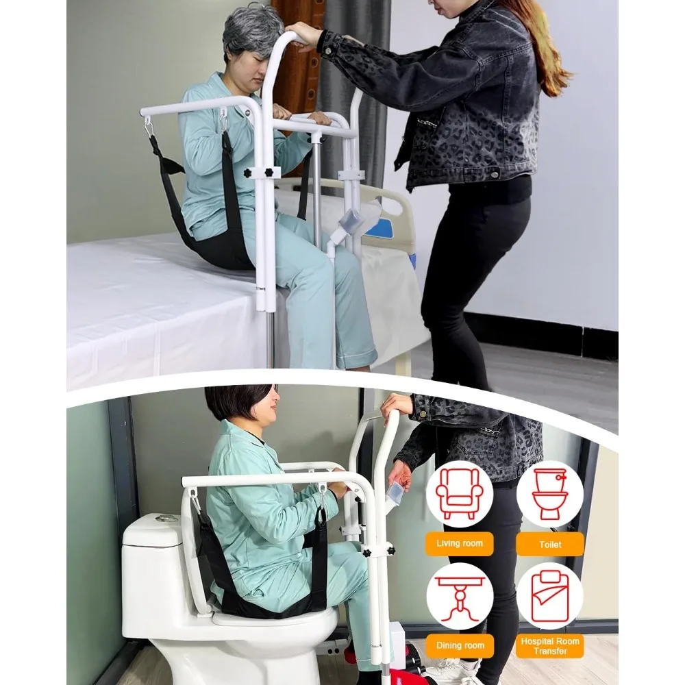 Electric Patient Lift Transfer Chair for Home Use Seniors Easy-Assembly and Heavy-Duty, Foldable,Portable Patient Transfer