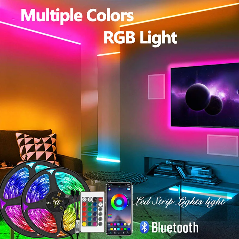 

5 В 1-30 м светодиодная лента RGB Light Bluetooth с USB-разъемом 24-клавишный пульт дистанционного управления для красочного ТВ-фона украшения светодиодная лента