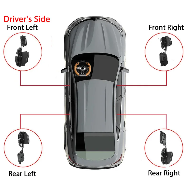 Wysokiej jakości siłownik zamka drzwi do BMW X5 X6 E72 E70 E71 51217315019 51217315022 51227315023 51227315024 Zupełnie nowy