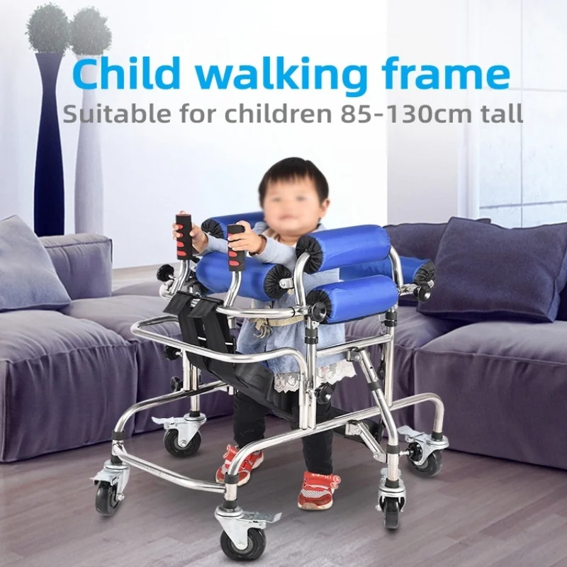 

Children's standing frame disabled child walker baby walker slightly paralyzed lower limb training standing frame with wheels