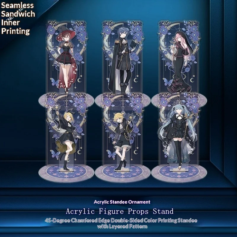Vocaloid Future Miku Magic Family V ventana de Color para el hogar soporte de capa intermedia sin costuras de doble pie familia mágica V Vocaloid para el hogar