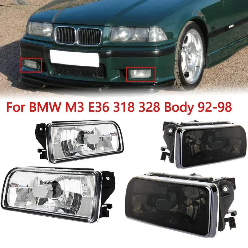 

Противотуманные фары переднего бампера для BMW M3 E36 1992-1998 318i 328 кузовные фары противотуманные фары 63178357389 63178357390 без лампочек