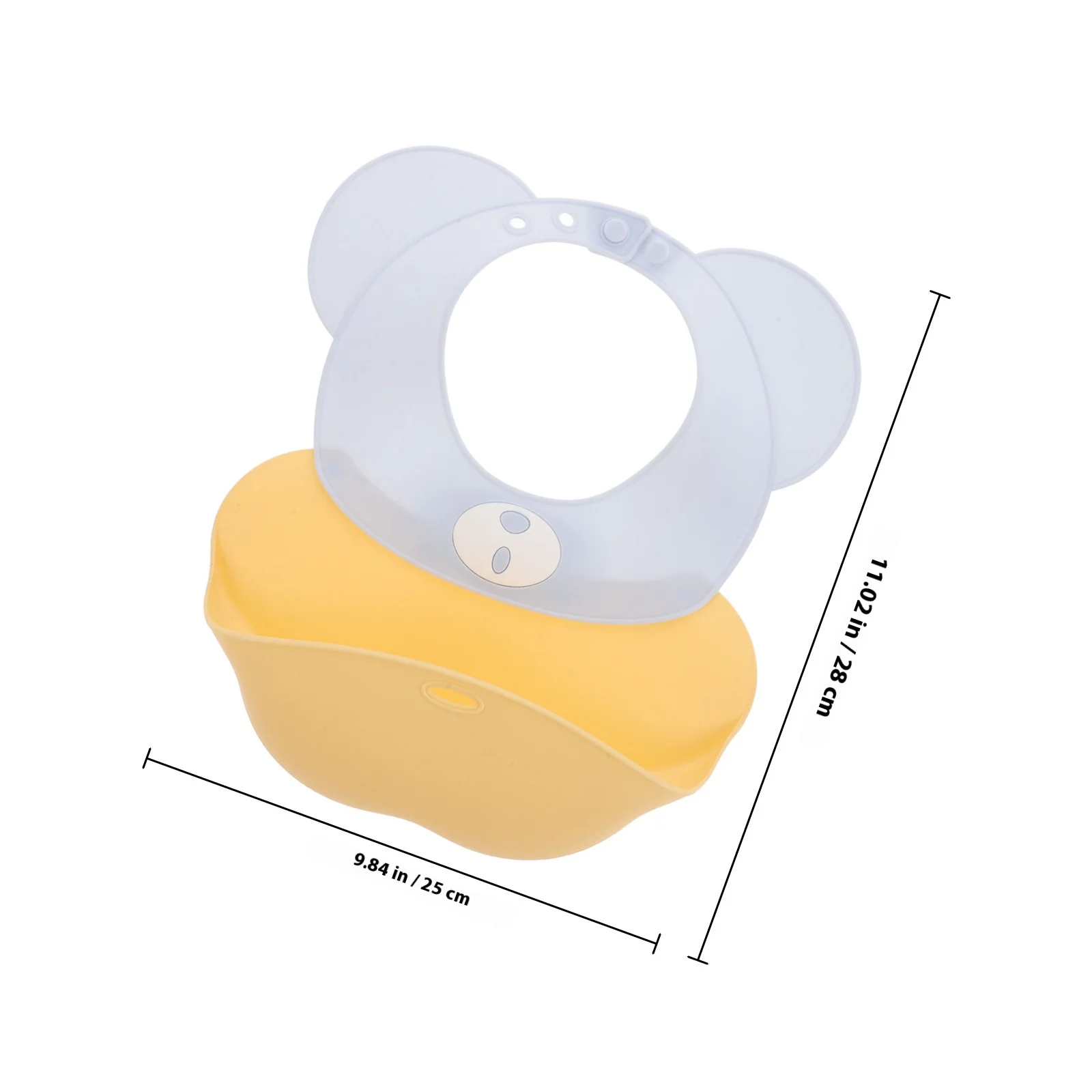 مريلة أطفال من السيليكون اللطيفة مقاومة للماء وحزام رقبة قابل للتعديل وسهلة التنظيف وآمنة للاستخدام في غسالة الأطباق لأساسيات تغذية الأطفال الرضع