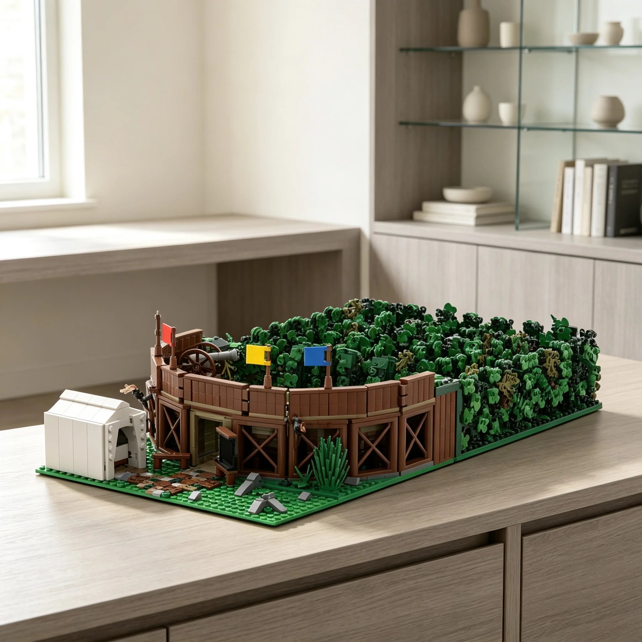 2222 piezas, modelo MOC del laberinto de los tres magos, Harry Potter, bloques de construcción, arquitectura, regalos de Navidad, colección de juguetes, idea de diseño en 3D, para montar y exhibir.