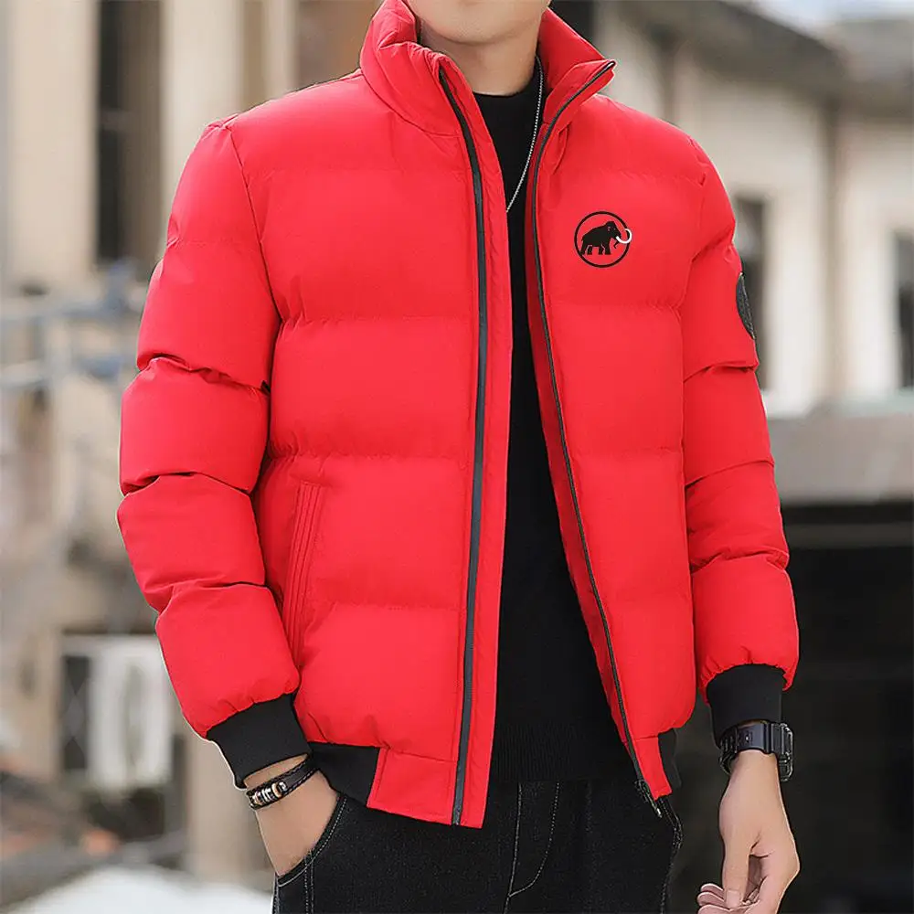 2024 Stand Collar Coats Autumn Jacket Men Cotton Padded Korean Fashion Streetwear Casual Clothing