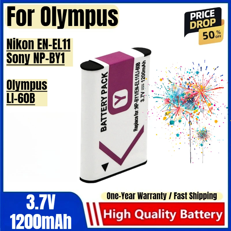 

Аккумулятор EN-EL11/NP-BY1 3.7V 1200mAh и зарядные устройства для камеры Olympus LI-60B