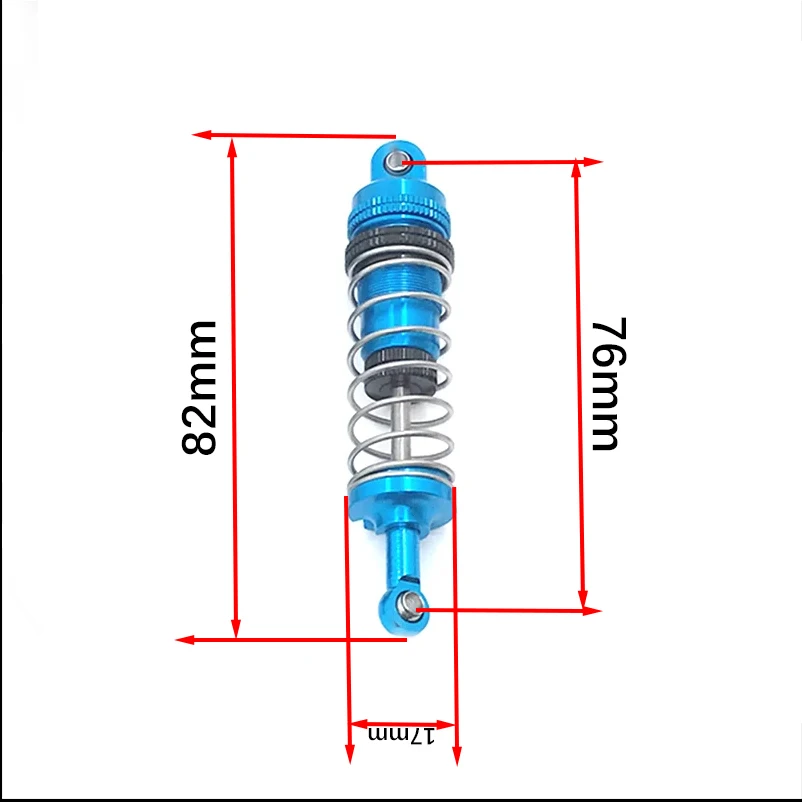 Wltoys 144001 144002 144010 124007 124008 124016 124017 124018 124019 4pcs Metal Shock Absorber RC Car Upgrades Part