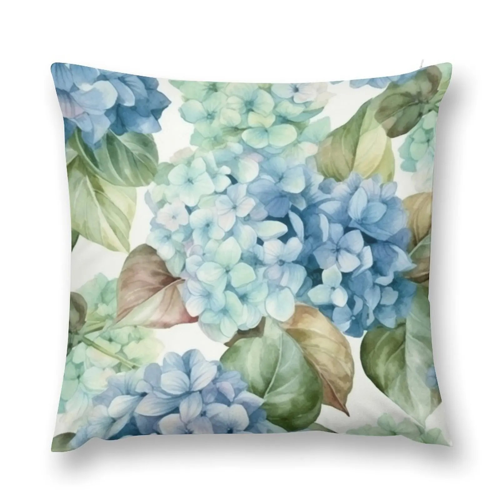 Blue Hydrangeas Throw Pillow Decorative pillowcase Sofa Cushions luxury home accessories pillow