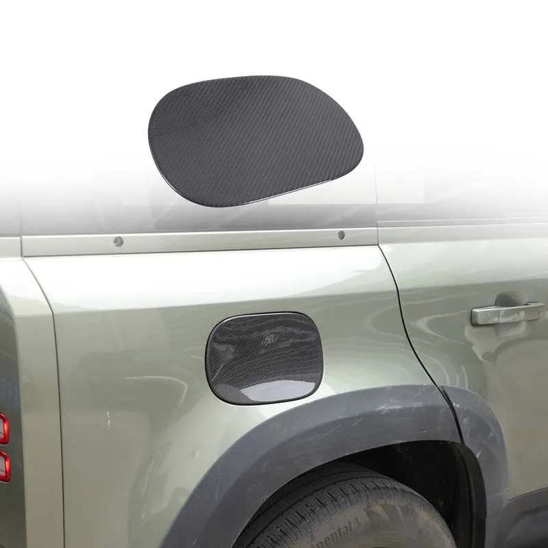 

For Land Rover Defender 90 110 130 2020-2025 Car Fuel Tank Cover Decorative Stickers Real Carbon Fiber Car Accessories