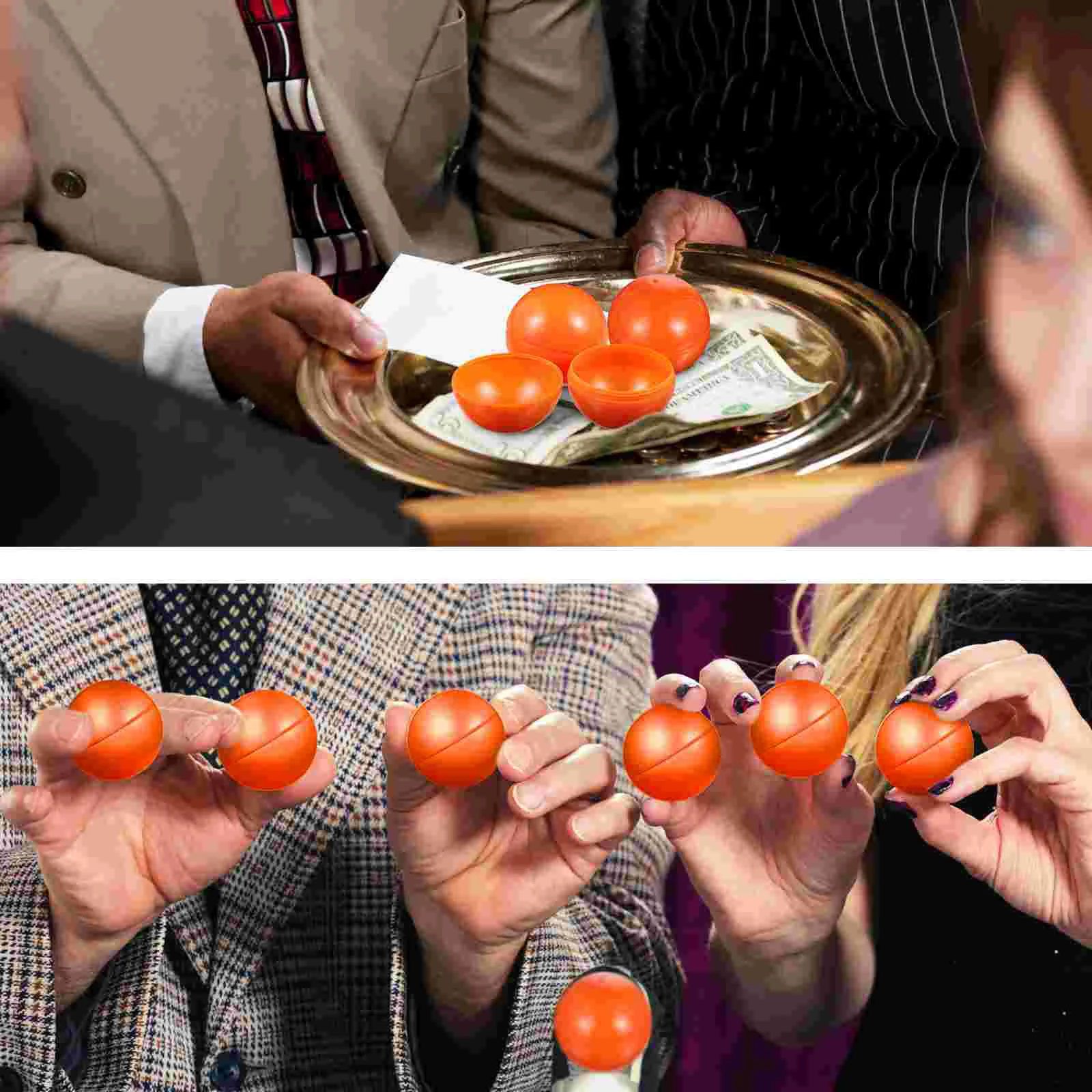 25 Pcs Ball Small Lottery Balls Table Tennis Party Game for Colored Picking Plastic Seamless Container Sphere Props