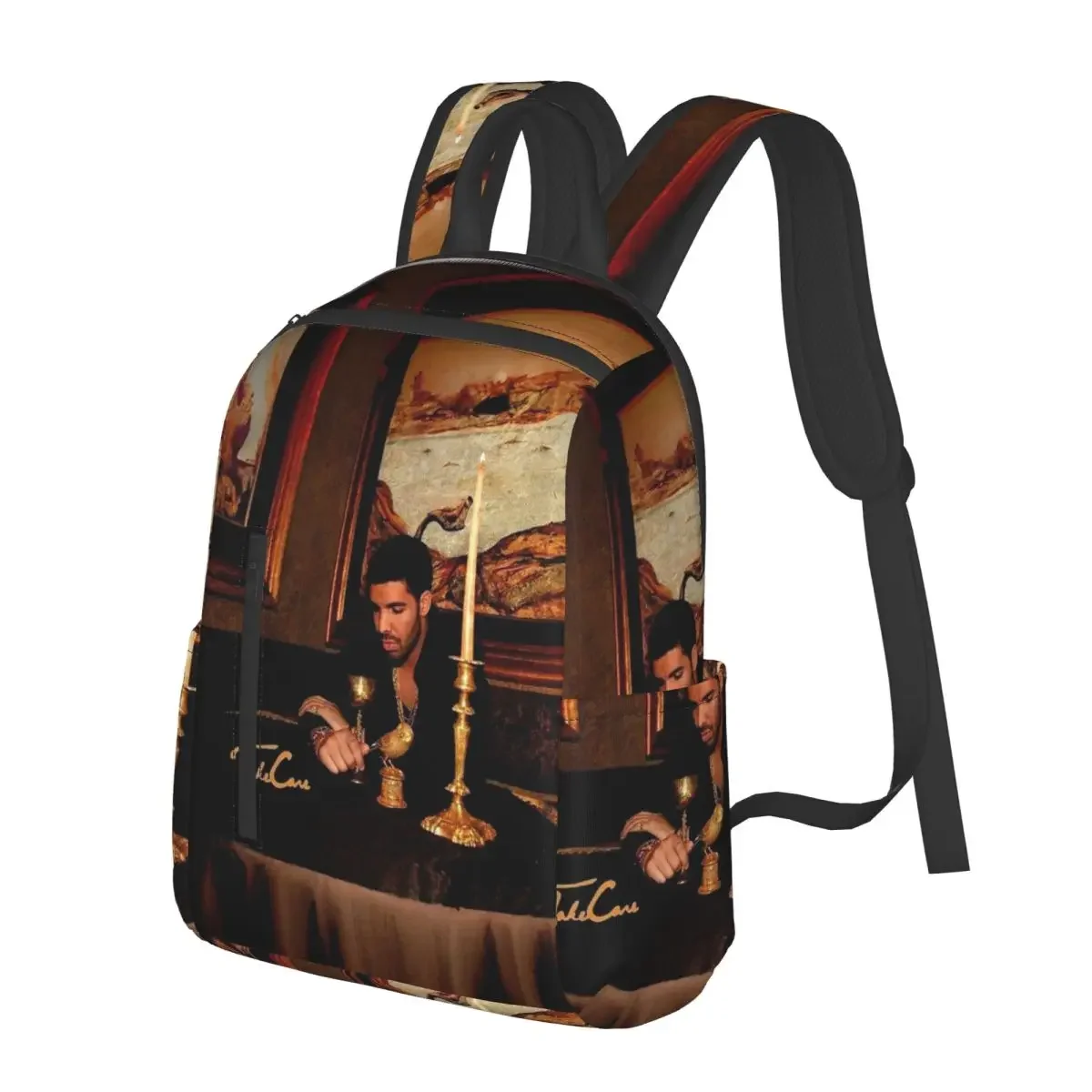 

Hip Hop Rapper Drake Take Care Album Student Backpack School Bag Travel Daypack for Men Women Fashion Bookbag Shoulder Bags