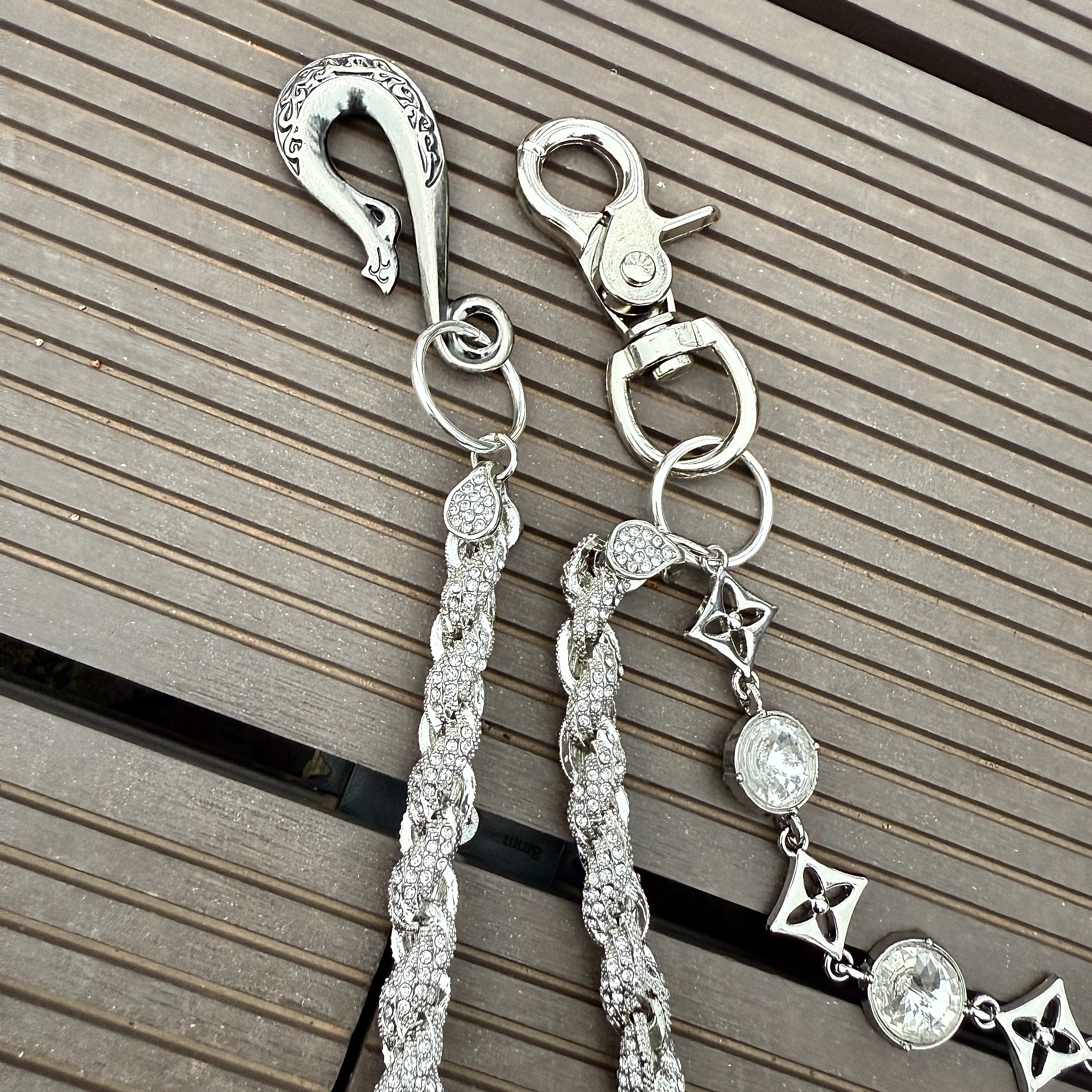 سلسلة سراويل عصرية جديدة، سلسلة دوارة معدنية فريدة من نوعها، سلاسل خصر فريدة للرجال والنساء #5