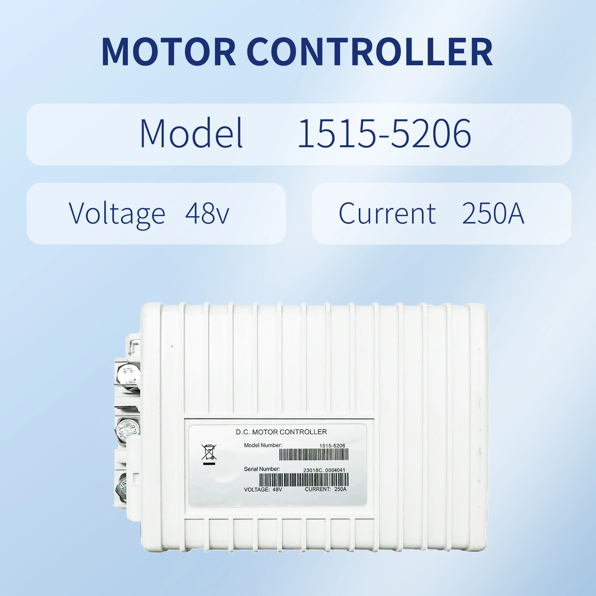 

48V 250A Golf Cart Controller 103982301 for Curtis Club Car Carryall 300, Precedent, Villager 2, Tempo, Onwards, 1515-5206
