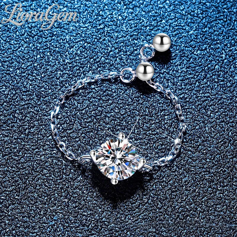 

LioraGem 1-Carat Mermaid Moissanite Ring for Women, A Unique, Adjustable, and Luxe-Yet-Affordable Ring Platinum PT950 Stamp