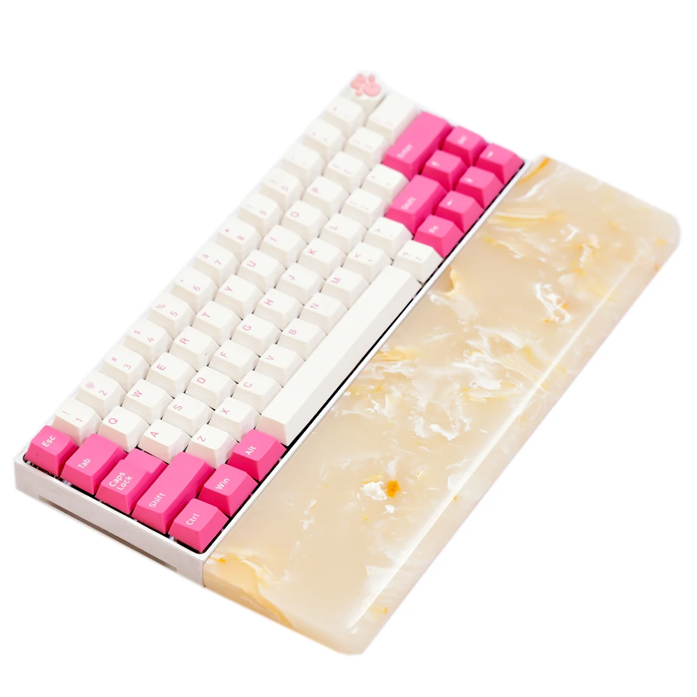 Keyboard Wrist Rest Pad Hand Relax Mat Symphony Reinforced Resin Non Slip Feet 30 32 36 39 44cm Yellow Color Customize Laptop PC