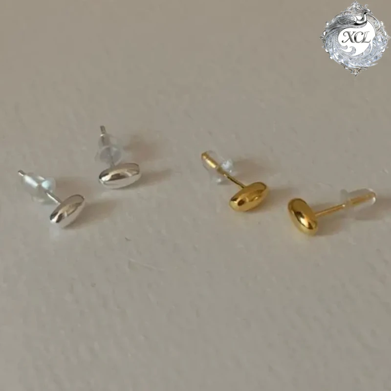 

Серьги-гвоздики XCL из стерлингового серебра 925 пробы с геометрическим узором, модные изящные украшения для женщин, подарок на свадьбу или Рождество