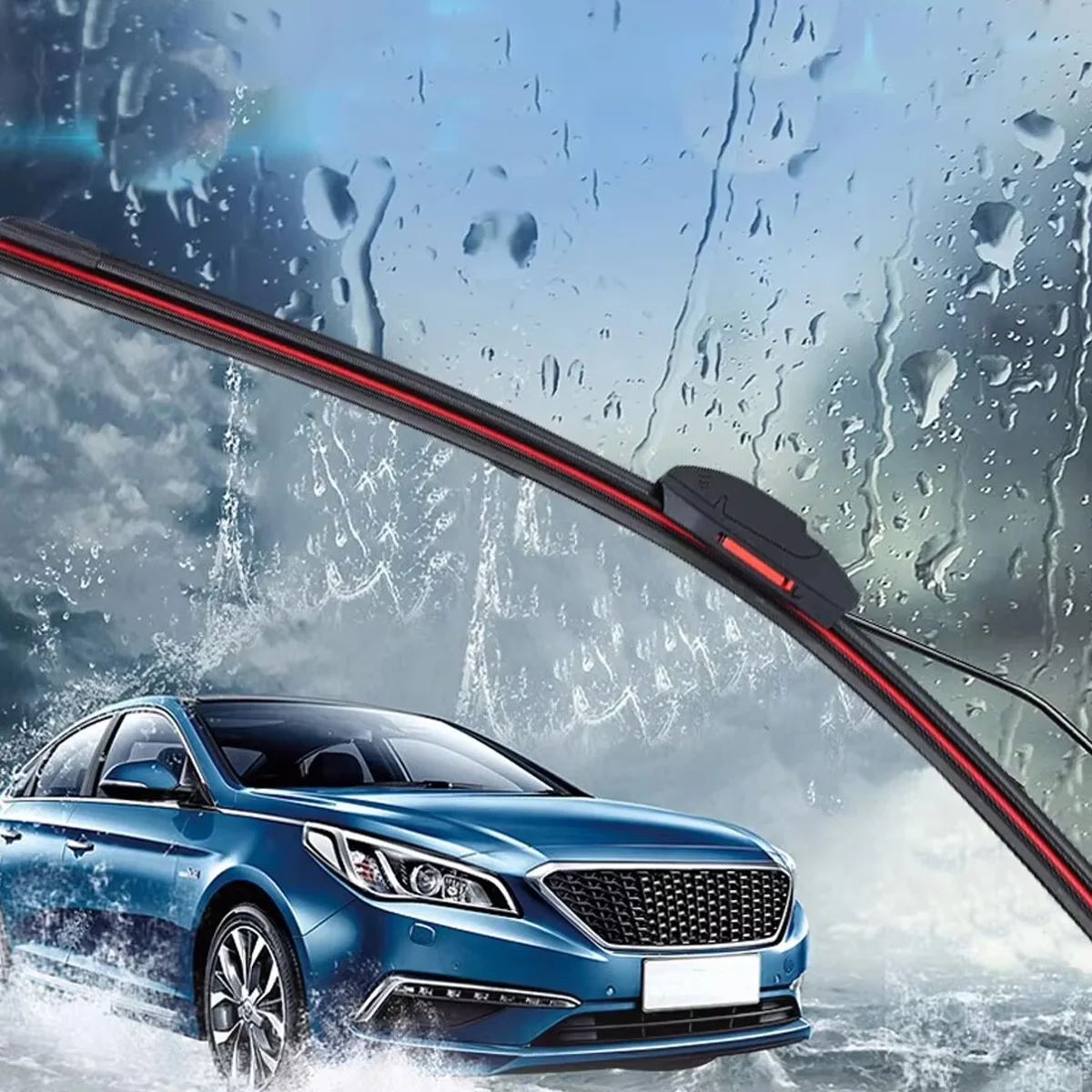 J/U hook Car Windshield Wiper Blades Double Layer Soft Rubber Automotive Replacement Wipers 14