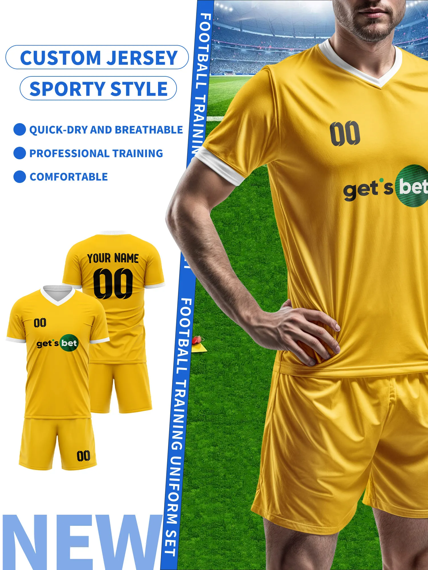 

Создайте свой собственный футбольный джерси | Индивидуальное имя и номер | Дышащая футболка для тренировок по футболу, минималистичная футбольная майка на заказ