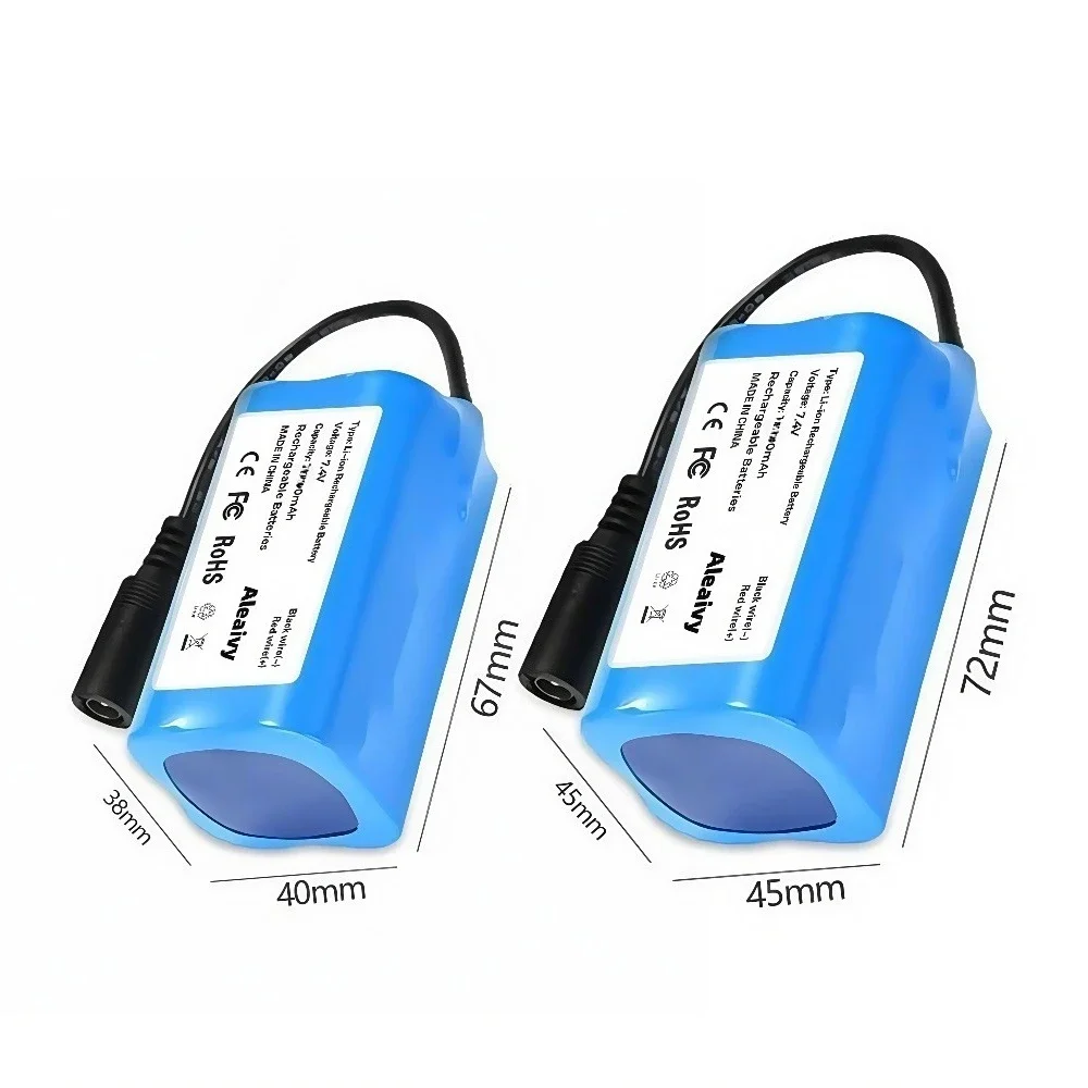 7.4V 8000mAh Li-ion Rechargeable For T188 T888 2011-5 V007 C18 H18 So on Remote Control RC Fishing Bait Boat Battery