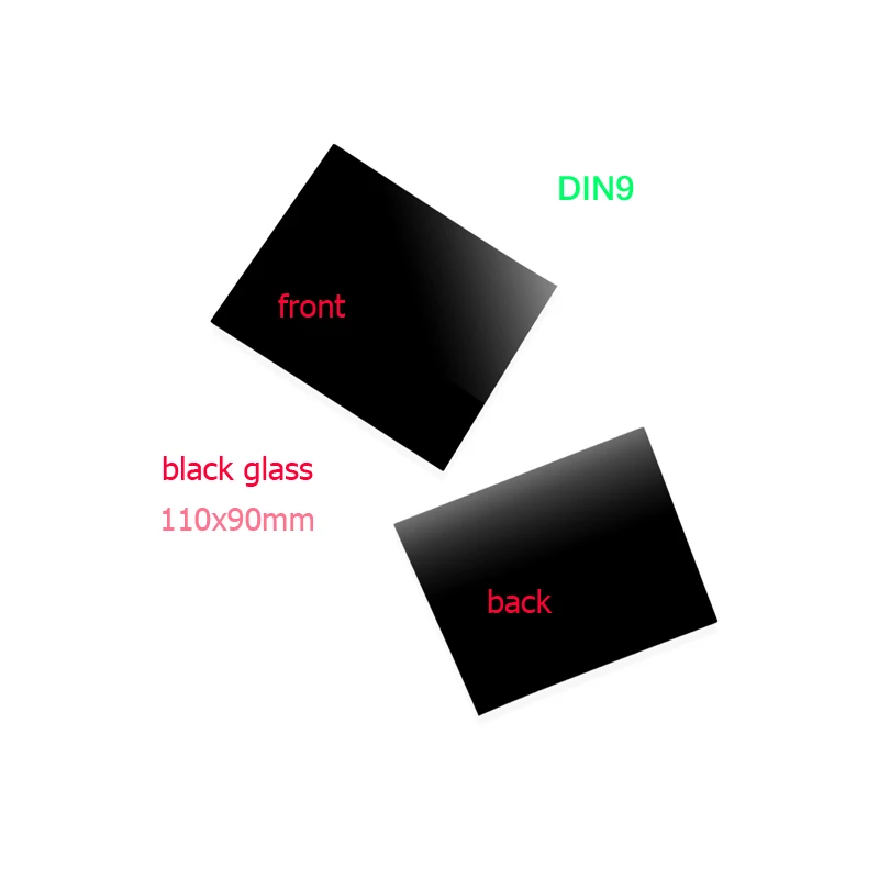 1PC 110x90mm Black Golden Glass Filter Lens  Big Welding  Masks  Helmet Arc Filters Green Flame DIN9, 10,11,12,13