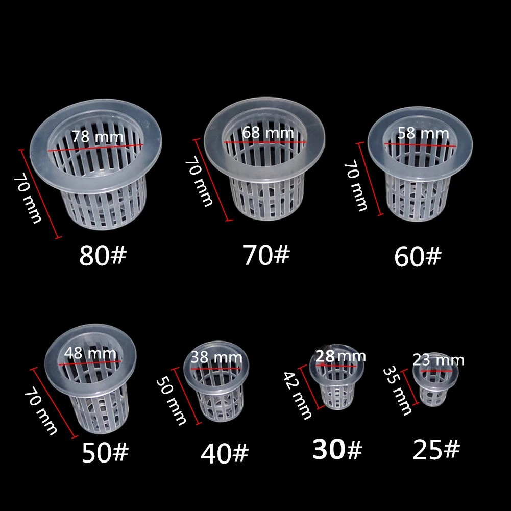10Pcs Hydroponic Mesh Cups Garden Aeroponic Vegetable Nursery Pot Soildless Cultivation Solution Culture Net Pot Raise Seedling