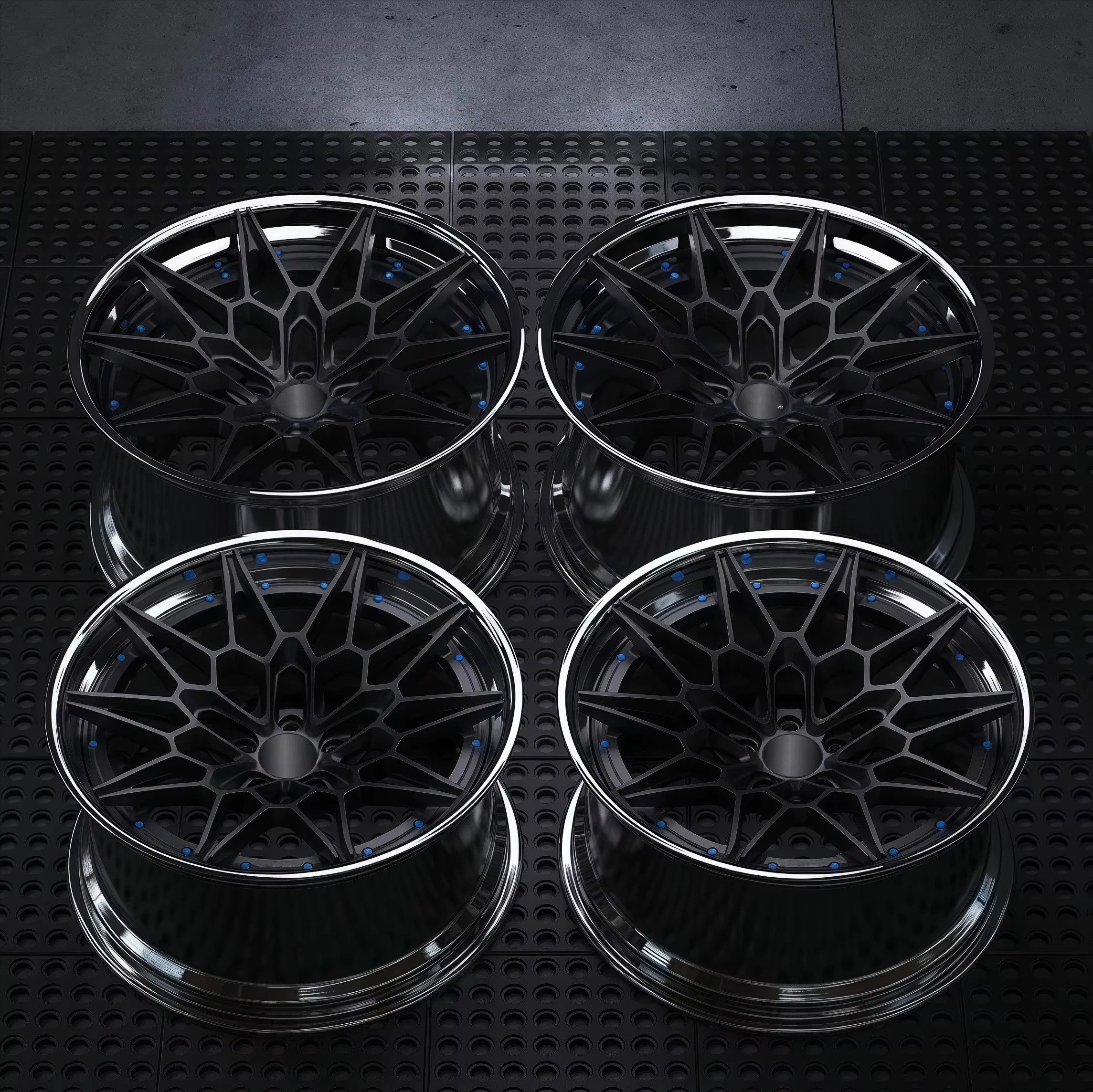 

Custom Deep Concave 2 Piece 5*120/114.3 18 19 20 21 22 Inch Passenger Car Aluminum Forged Wheel for Mercedes Benz BMW Porsche