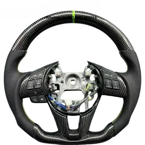 YTcarbon Customized Carbon Steering Wheel for  3  6  2 CX-3 CX3 CX-5 CX5 2013-2017 Modified Steering Wheel