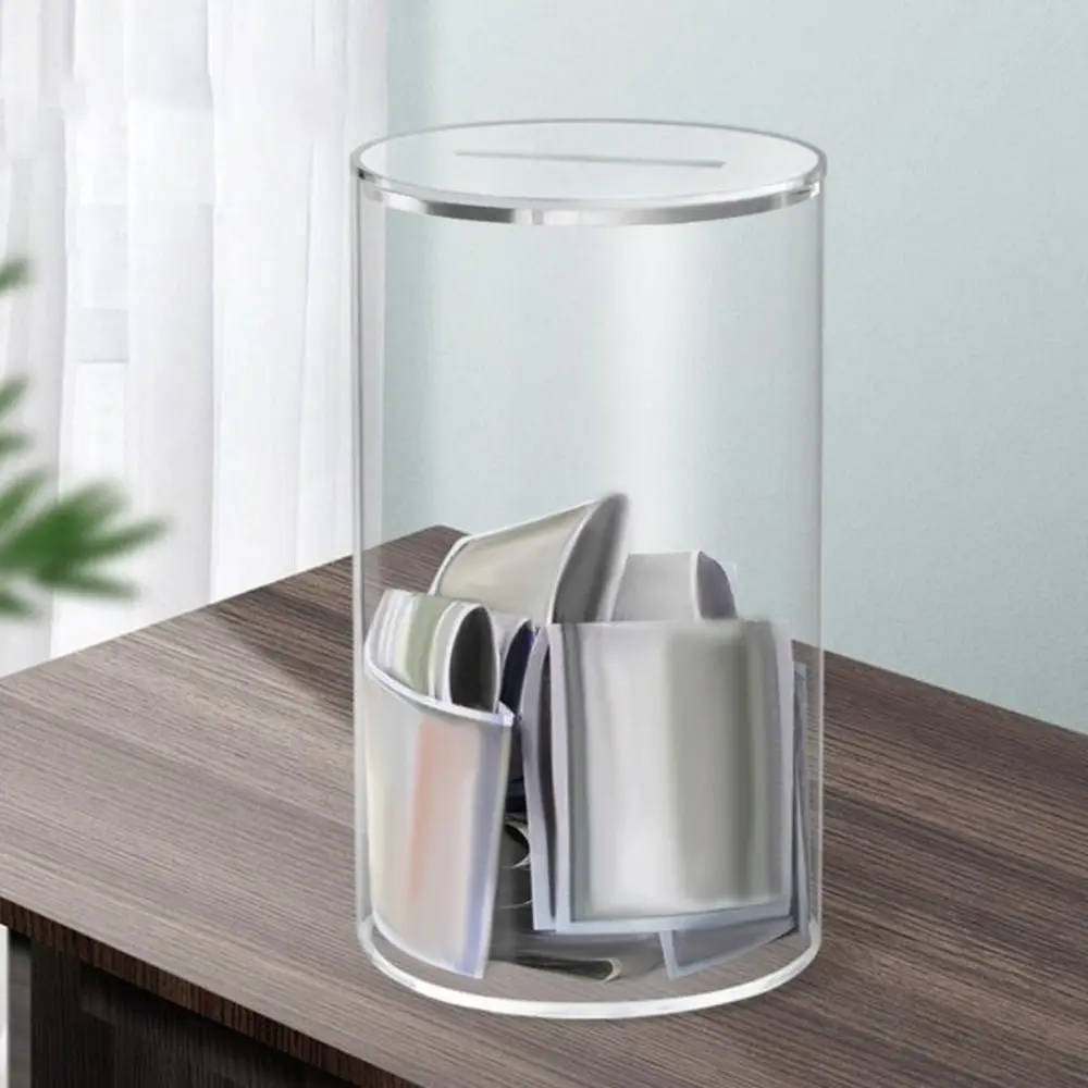 Acrylic Clear Piggy Bank Multipurpose Birthday Gift Coin Bills Money Saving Box Large Capacity Change Jar for Adults Kids