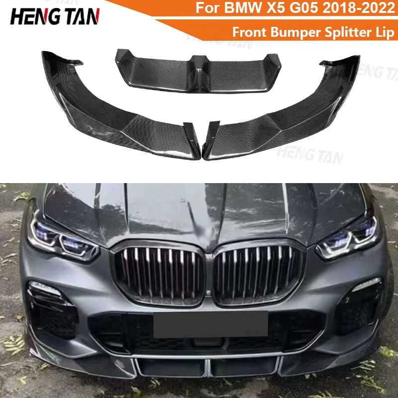 

Carbon Fiber Car Front Bumper Splitter Front Lip Chin Spoiler Diffuser For BMW X5 G05 2018-2022 Parts Upgrade Body kit
