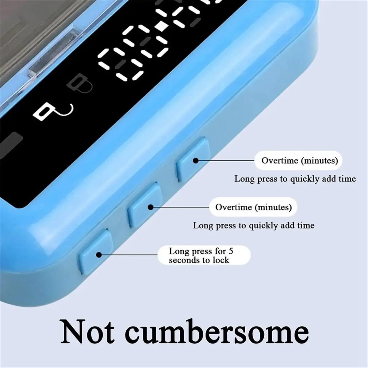 جديد اقفال الصناديق الهاتفية مع الموقت شاشة الكريستال السائل T-شكل افتتاح صندوق الهاتف خزانة الكبار طالب الانضباط الذاتي أداة أ #6