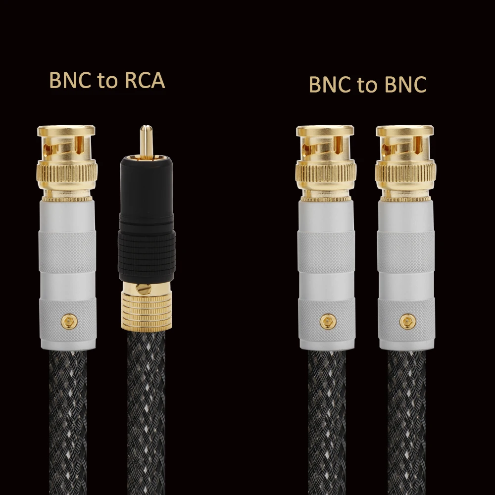 Kabel BNC 75 Ohm Kabel Koncentryczny BNC do RCA Adapter Męski do Kamer CCTV DVR Akcesoria do Kamer Wideo AV