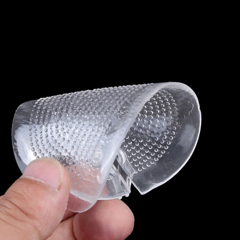 

4pcs Metatarsal Pads For Thong Sandals Silicone Forefoot Cushions Washable Reusable Non-Slip Insoles Transparent Shoe Inserts