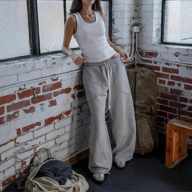 American Style High Street Hip Hop Hiphop Casual Pants New Loose Wide-Leg Pants
