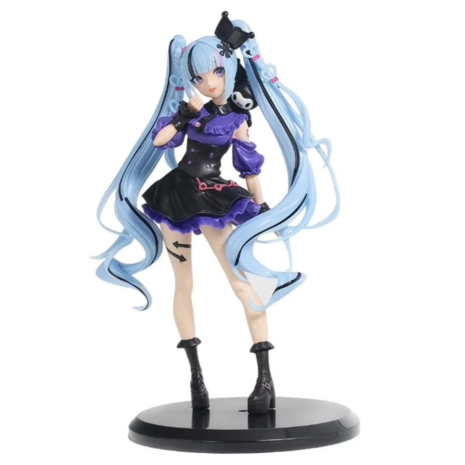 23cm Anime Hatsune Miku Rosa Kirschblüten-Regenschirm Handgefertigtes PVC-Modell Schönes Mädchen Desktop-Dekorationsmodell Spielzeug – Detail 5